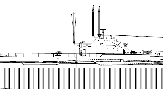 Корабль IJN I-8 [Submarine] (1945) - чертежи, габариты, рисунки